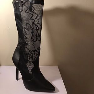 Mesh cowboy boots